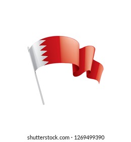 Bahrain flag, vector illustration on a white background
