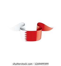 Bahrain flag, vector illustration on a white background