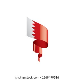Bahrain flag, vector illustration on a white background