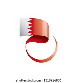 Bahrain flag, vector illustration on a white background