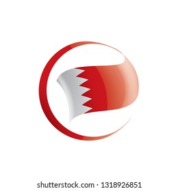Bahrain flag, vector illustration on a white background
