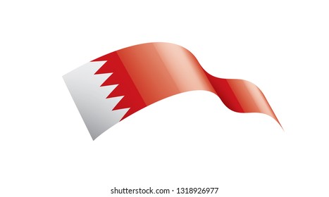 Bahrain flag, vector illustration on a white background
