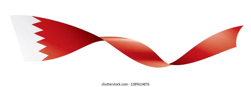 Bahrain flag, vector illustration on a white background