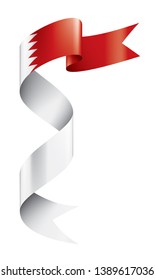 Bahrain flag, vector illustration on a white background