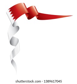 Bahrain flag, vector illustration on a white background