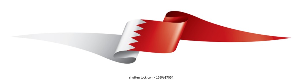 Bahrain flag, vector illustration on a white background