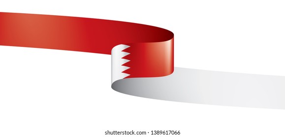 Bahrain flag, vector illustration on a white background