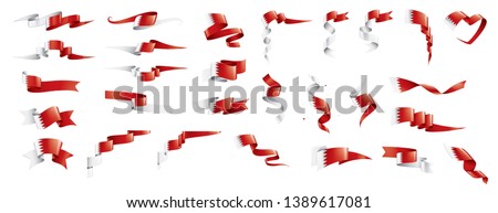 Bahrain flag, vector illustration on a white background