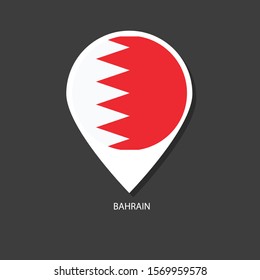 Bahrain flag Vector marker with flags.