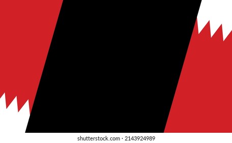 Bahrain Flag Wave  Isolated  On Png Or Transparent Background,Symbol Bahrain, Vector Illustration