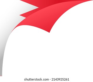 Bahrain Flag Wave  Isolated  On Png Or Transparent Background,Symbol Bahrain, Vector Illustration