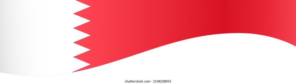 Bahrain Flag Wave  Isolated  On Png Or Transparent Background,Symbol Bahrain, Vector Illustration