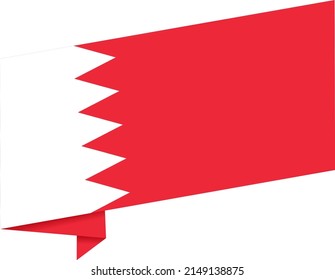 Bahrain Flag Wave  Isolated  On Png Or Transparent Background,Symbol Bahrain, Vector Illustration