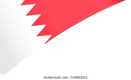 Bahrain Flag Wave  Isolated  On Png Or Transparent Background,Symbol Bahrain, Vector Illustration