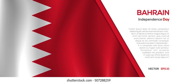 Bahrain flag waving vector illustration