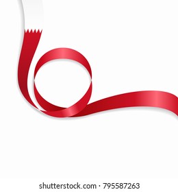 Bahrain flag wavy abstract background. Vector illustration.