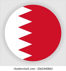 Bahrain Flat Rounded Country Flag Icon