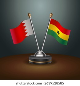 Bahrain and Ghana table flag relation with gradient backgrund