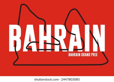 Bahrain grand prix race track. circuit for motorsport and autosport. Vector illustration.