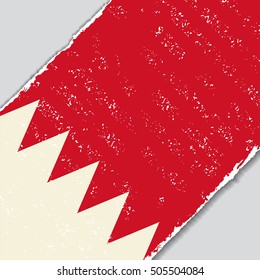 Bahrain grunge flag diagonal background. Vector illustration.