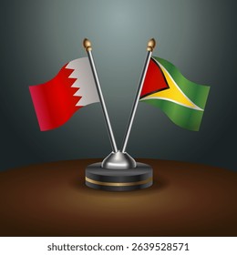 Bahrain and Gunaya table flag relation with gradient backgrund