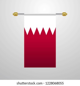Bahrain hanging Flag