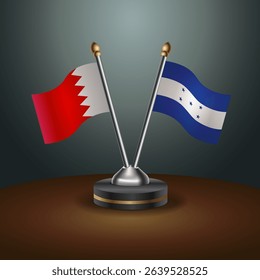 Bahrain and Honduras table flag relation with gradient backgrund