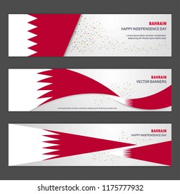 Bahrain independence day abstract background design banner and flyer, postcard, landscape, celebration vector illustration