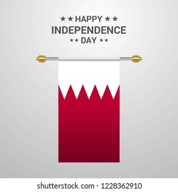 Bahrain Independence day hanging flag background