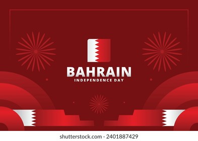 Bahrain Independence Day Illustration Background Template