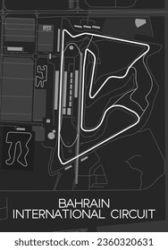 Mapa del circuito internacional de Bahréin