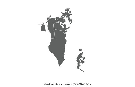 Bahrain isolated on white background.