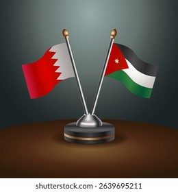 Bahrain and Jordan table flag relation with gradient backgrund