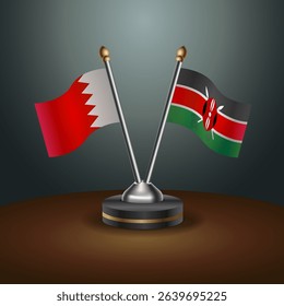 Bahrain and Kenya table flag relation with gradient backgrund
