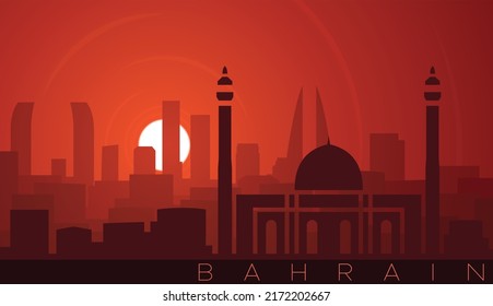 Bahrain Low Sun Skyline Scene