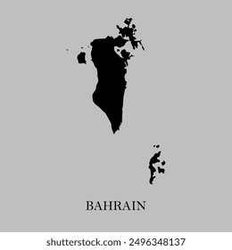 Bahrain map. Abstract design, vector illustration