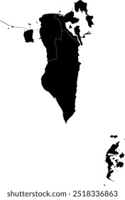 BAHRAIN MAP with its administrative divisions and regions