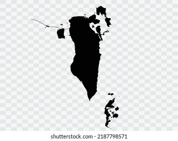 Bahréin Mapa de color negro sobre la montaña no dividida en ciudades