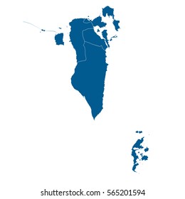 Bahrain map blue color
