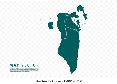 Mapa detallado de Bahréin sobre el fondo blanco. Resumen de la ilustración vectorial de diseño eps 10