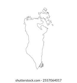 Bahrain map icon illustration design