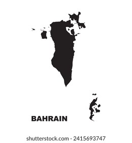 Bahrain map icon,vector illustration symbol design