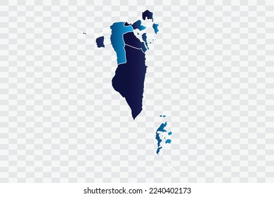 Bahrain Map indigo Farbe auf weißem Hintergrund Qualitäts-Dateien   png
