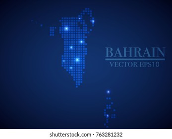 bahrain map page symbol for your web site design bahrain map logo, app, UI. Wire frame 3D mesh polygonal network line, design sphere, dot and structure. bahrain map.vector illustration eps 10.