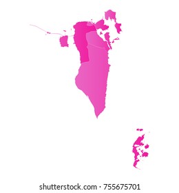 bahrain map - pink pastel graphic background . Vector illustration eps 10