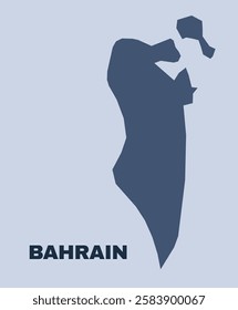 Bahrain map simple flat vector