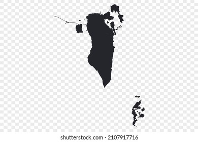 Bahrain map vector, Not isolated on transparent background