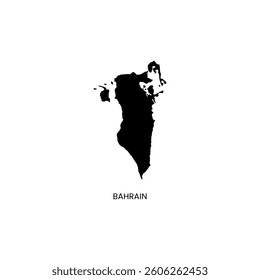 Bahrain Map Vector Stock Image.