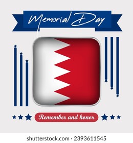 Bahrain Memorial Day Vector Illustration