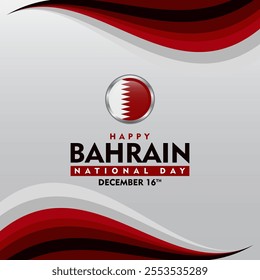 Bahrain National Day Background. Bahrain national day celebration template with flag. suitable for banners, posters, cards and social media posts